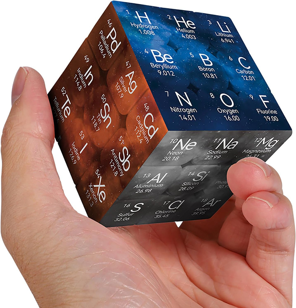 Periodic Table 3x3 Speed Cube – UV Printed Element Educational Puzzle, Stickerle
