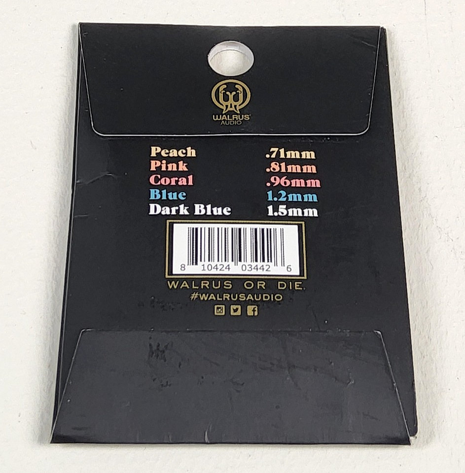 Walrus Audio Guitar Picks - 10 Pack Assorted Colors/Thickness .71–1.5mm BNIB