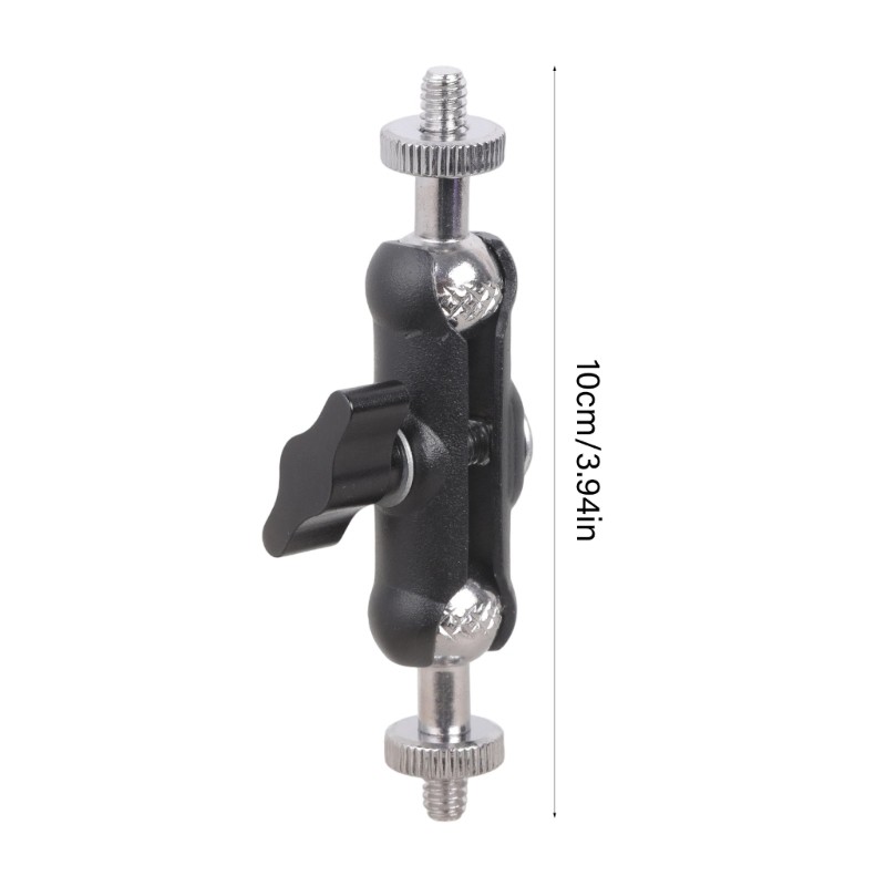 Aluminum Alloy Camera Accessory Adapter 1/4Inch Double Thread Rotatable Mount