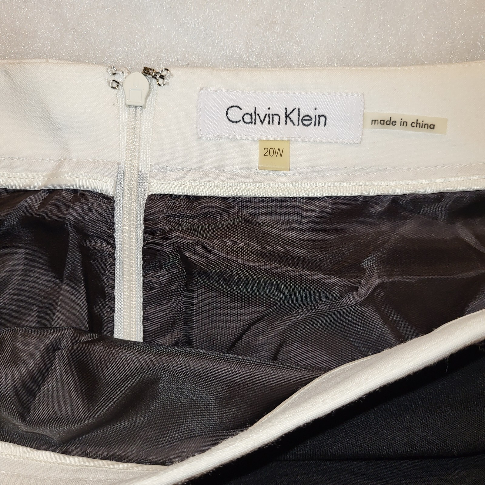 Women's Dress Skirt Black Size 20W Calvin Klein Lined Lightweight NWT