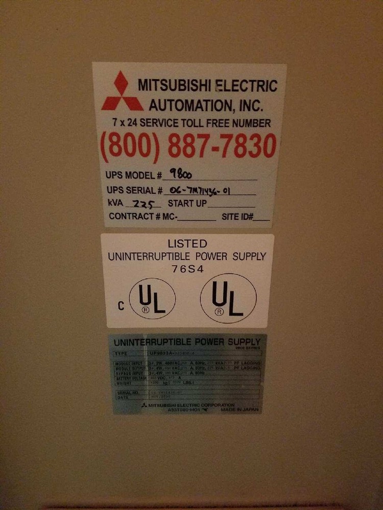 Mitsubishi 9800A Series UPS Extended