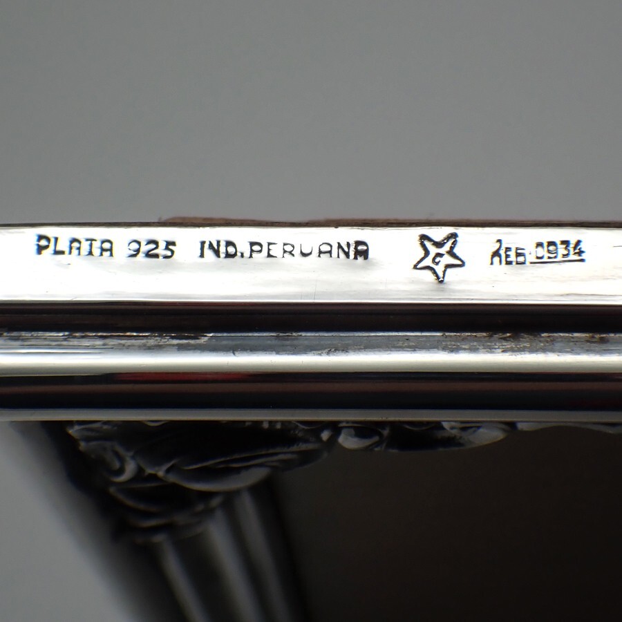 Picture Frame Scroll Accents Sterling Silver Peru