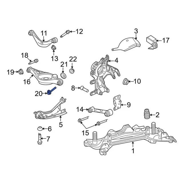 Genuine Ford Lower Control Arm Adjust Bolt 9E5Z5K751A