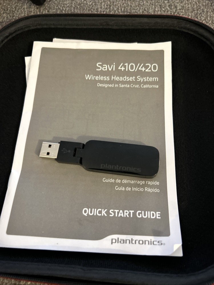 Plantronics Savi 410/420 Wireless Headset System with Case - EUC