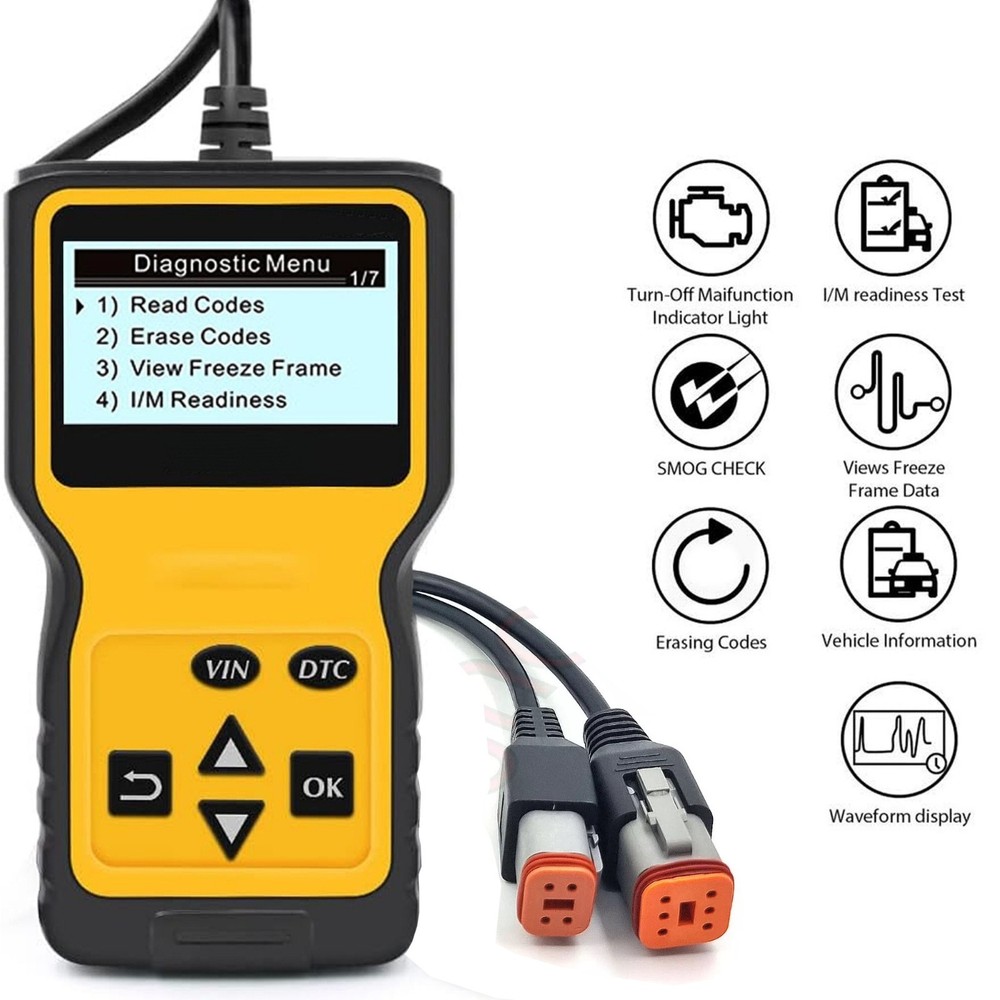 OBD2 Motorcycle Engine Fault Code Scanner Diagnostic Tool For Harley Davidson