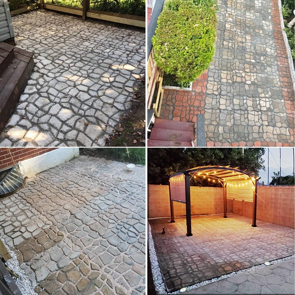 Walk Path Maker, Pathmate Stone Mold Paving Pavement Concrete Molds Stepping ...