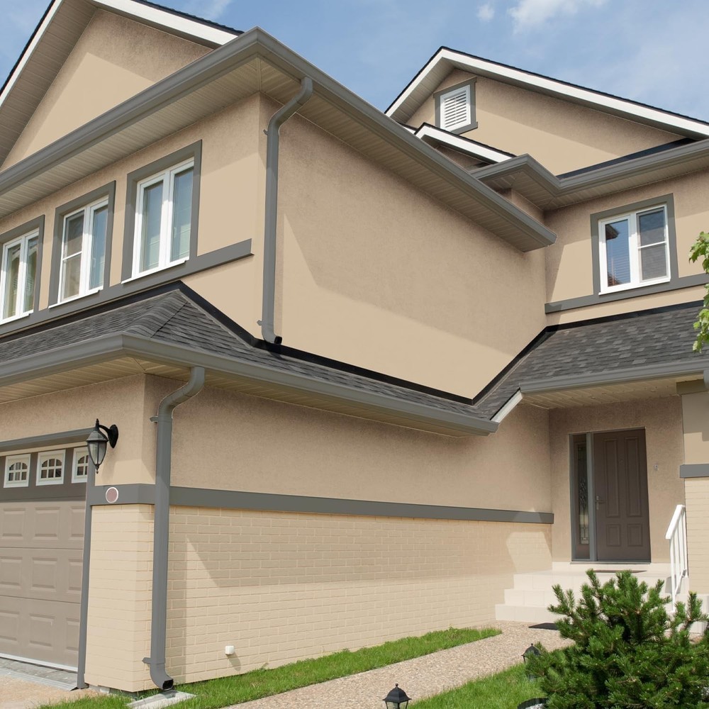 Tan Flat Paint – Self-Priming Solution for Masonry, Brick & Stucco