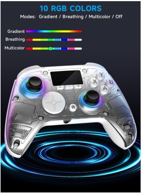 AOC Wireless Game Controller Hall Effect for Switch 2/PC/iOS/Android BLACK