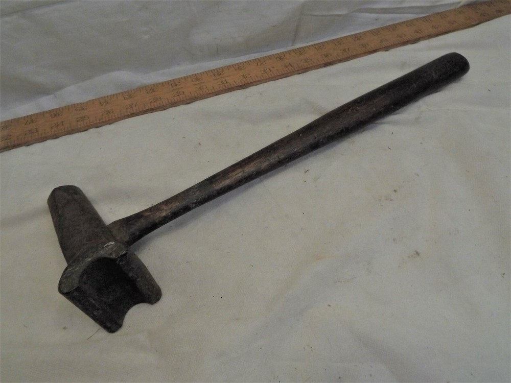 Antique Blacksmith Rounding Forming Hammer Forging Tool Sledge Forge Swage Round