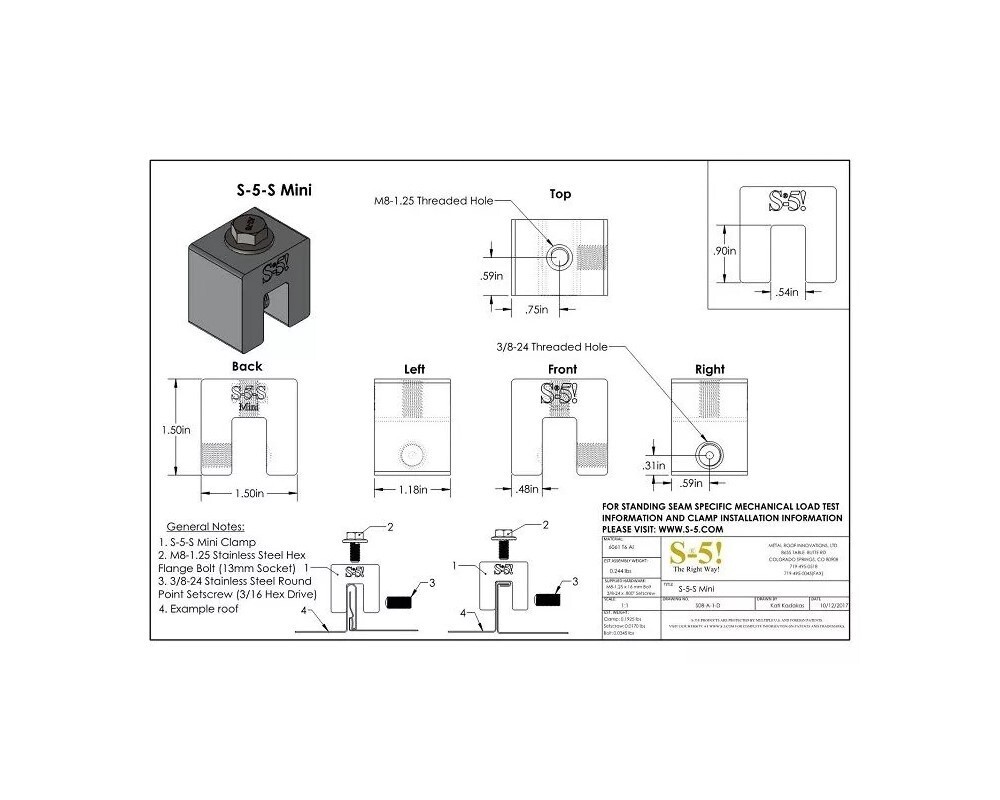 S-5! S-5-S Mini Clamp