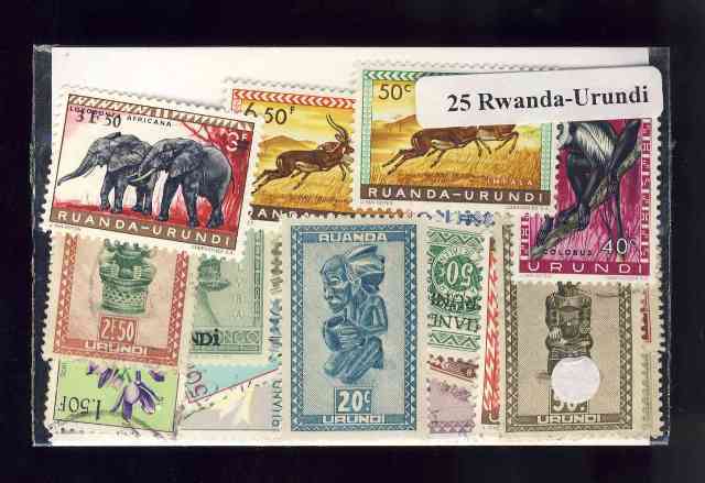 Ruanda-Urundi 25 Different Stamps