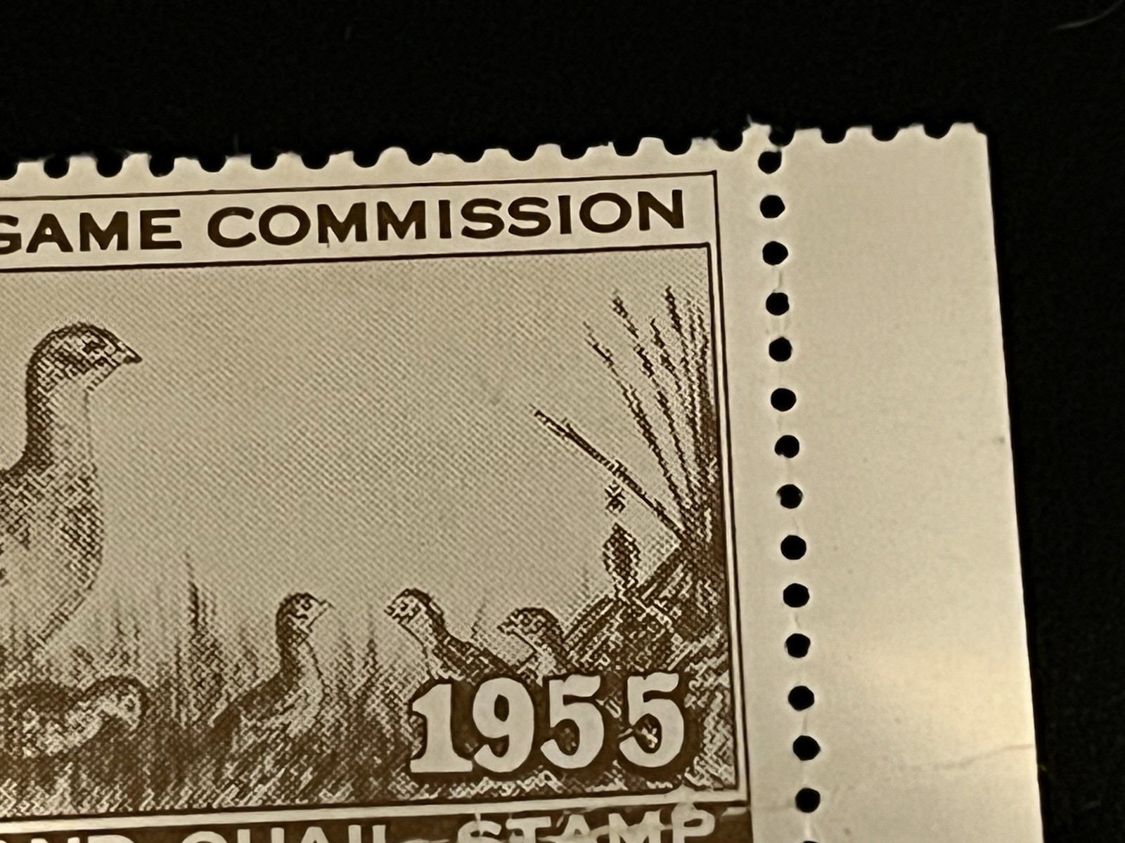 1955 NEBRASKA GAME COMMISSION PHEASANT AND QUAIL STAMP OG