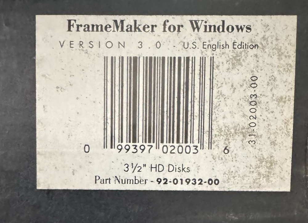 FrameMaker for Windows, Version 3.0 Software