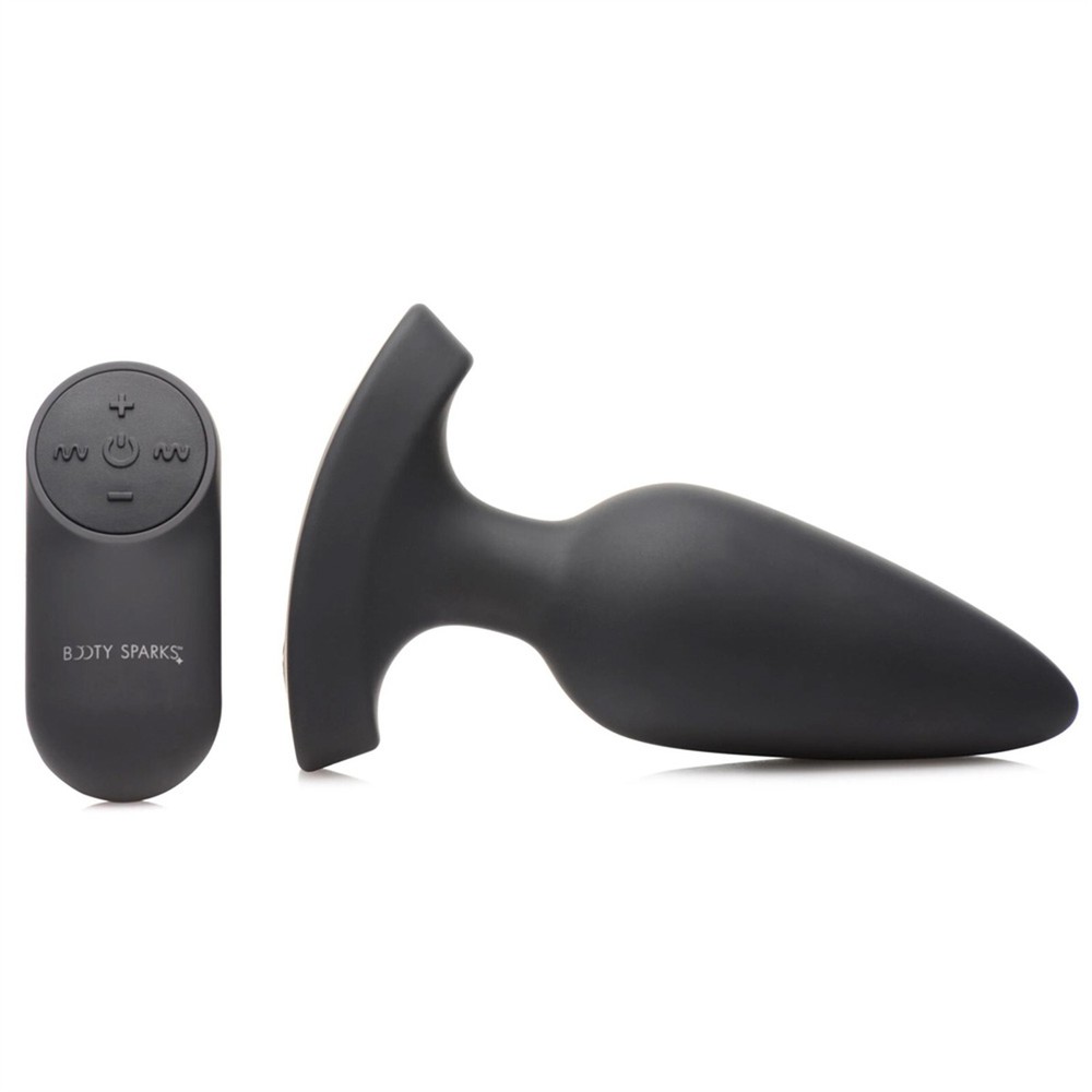 Vibrating Butt Plug with Laser Light, Large Anal Vibrator with Remote Control