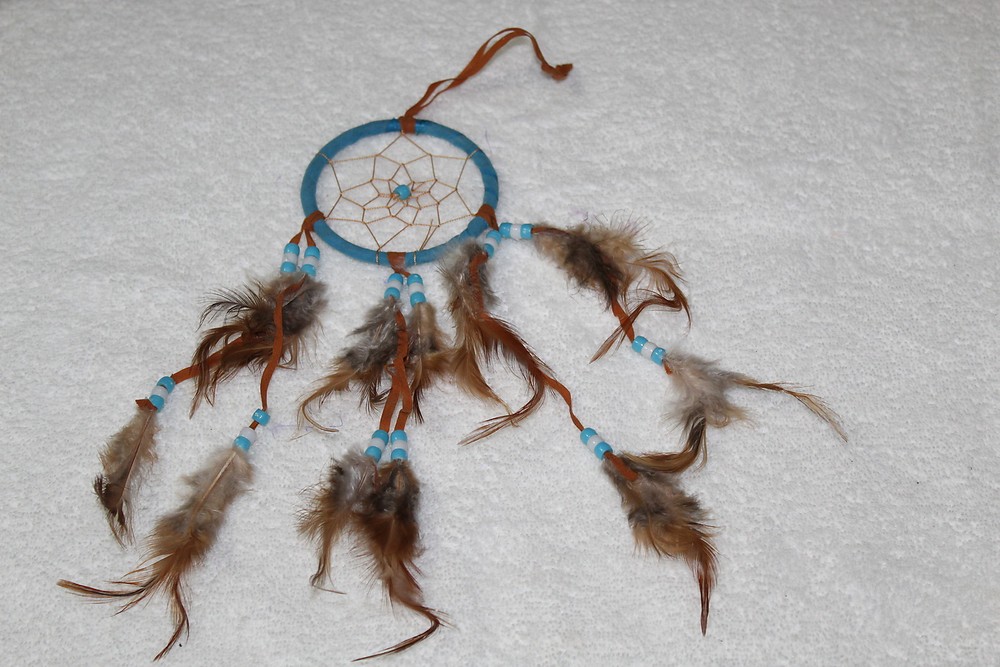 DREAMCATCHER BEADS FEATHERS FEATHER TURQUOISE COLOR (CIT59)