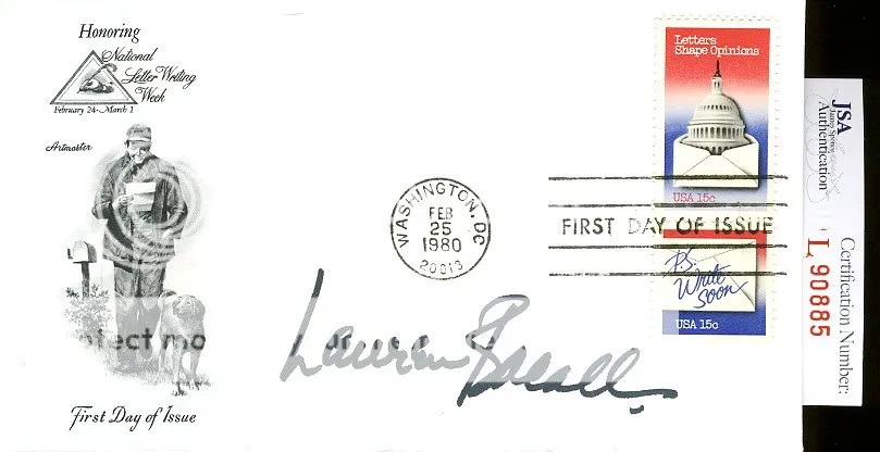 Lauren Bacall Jsa Authenticated Signed Fdc Certed Autograph