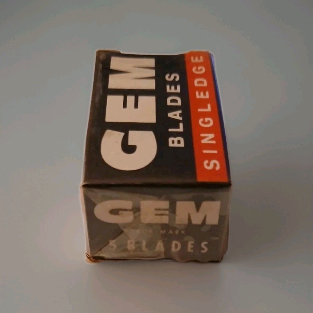 Vintage! GEM BLADES Singledge Box ~ NOS Sealed