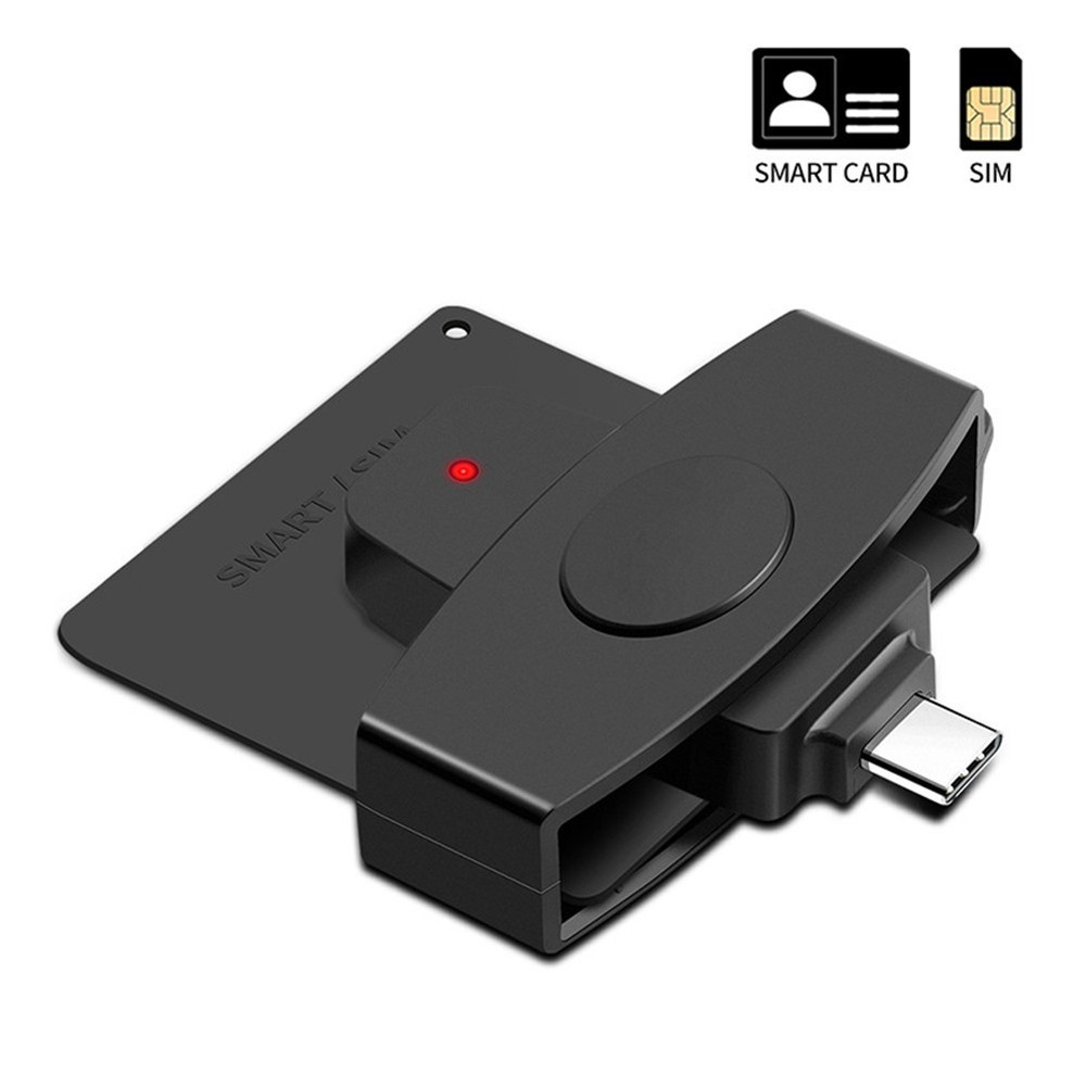 USB-C CAC DOD ID Credit Card Smart Card Reader Sim Card Cloner Type C Adapter E