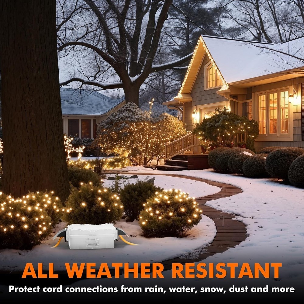 RESTMO Outdoor Electrical Box with Detachable Shield Covers IP55 Waterproof Box
