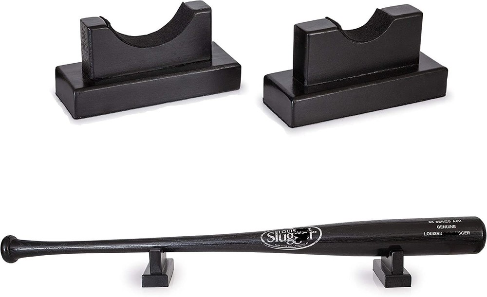 Baseball Bat Display Holder Rack Mount for Table or Desk- Replaces Case