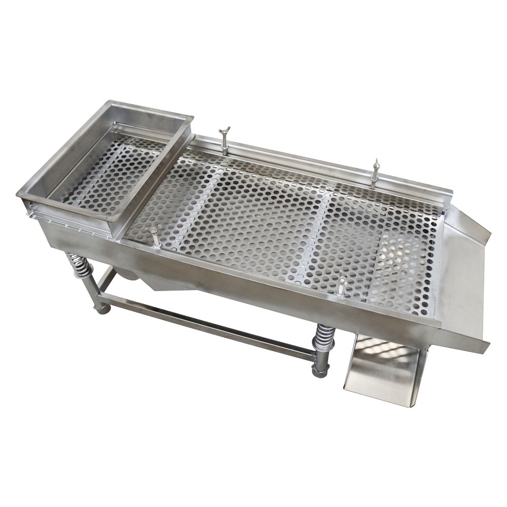 110V Linear Vibrating Sifter with 12mm Screen Straight Vibrating Sieve Shaker