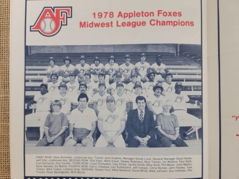 1979 Appleton (Wisconsin) Foxes Minor League Baseball Program Midwest League