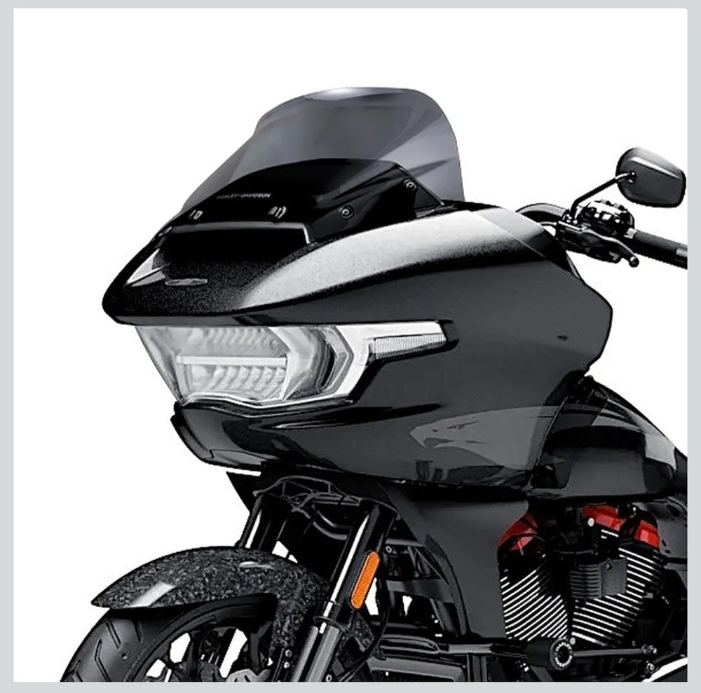 11.5" Wave Windshield Windscreen Wind Splitter Compatible for Harley CVO Black