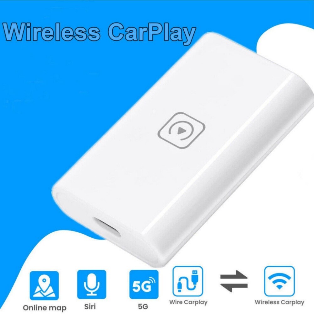 Auto Wireless CarPlay Adapter For Apple Android Wireless Dongle Plug＆Play USB US