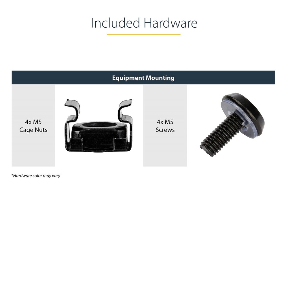 StarTech 2U 22in Depth Fixed Rack Mount Shelf - 50lbs