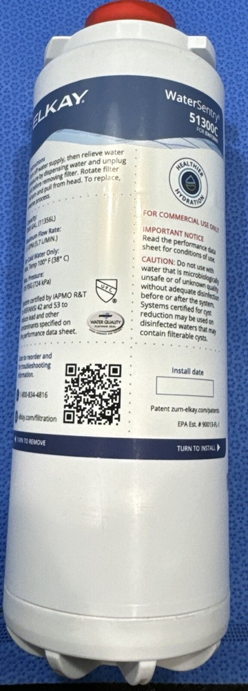 Elkay 51300C WaterSentry Plus Replacement Filter for EWF3000 Systems