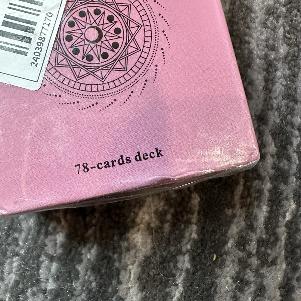 Tarot Cards Pink Learning Deck 78 Oracle Fortune Teller Beginner Digital Guide