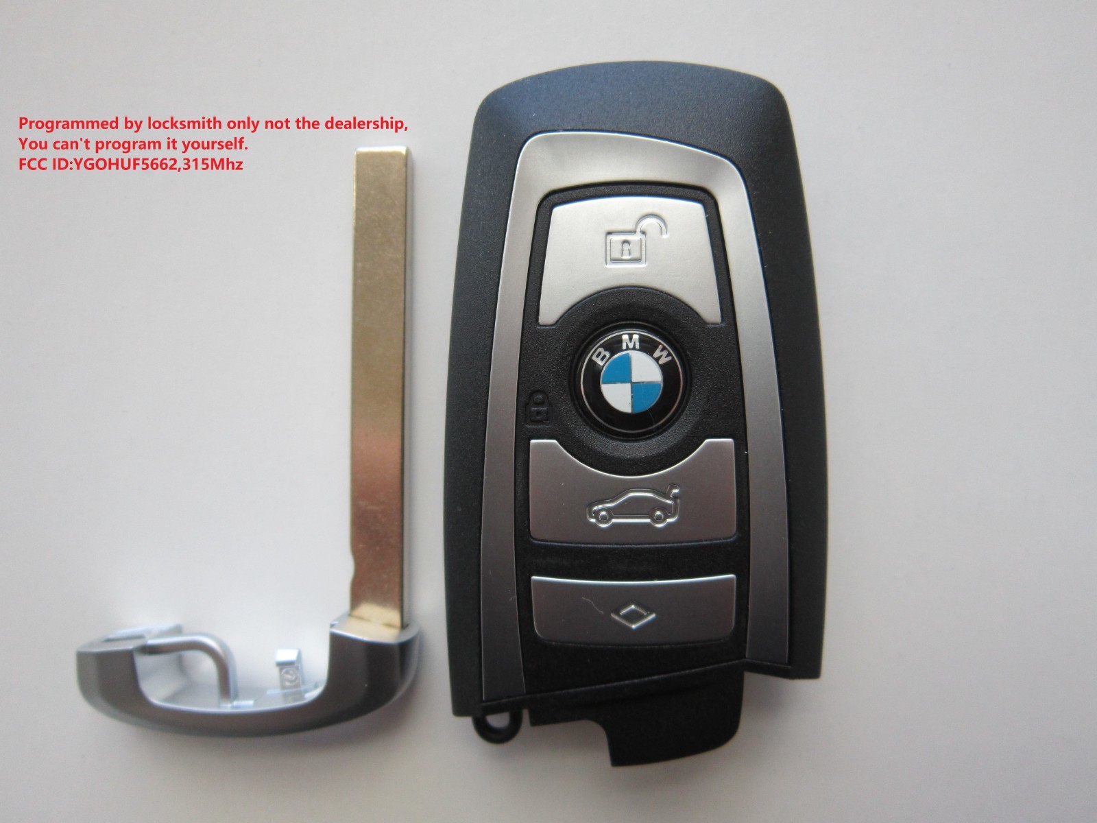 OEM BMW SMART KEY FOB KEYLESS REMOTE ALARM YGOHUF5662 4 BUTTON UNLOCKED 315Mhz