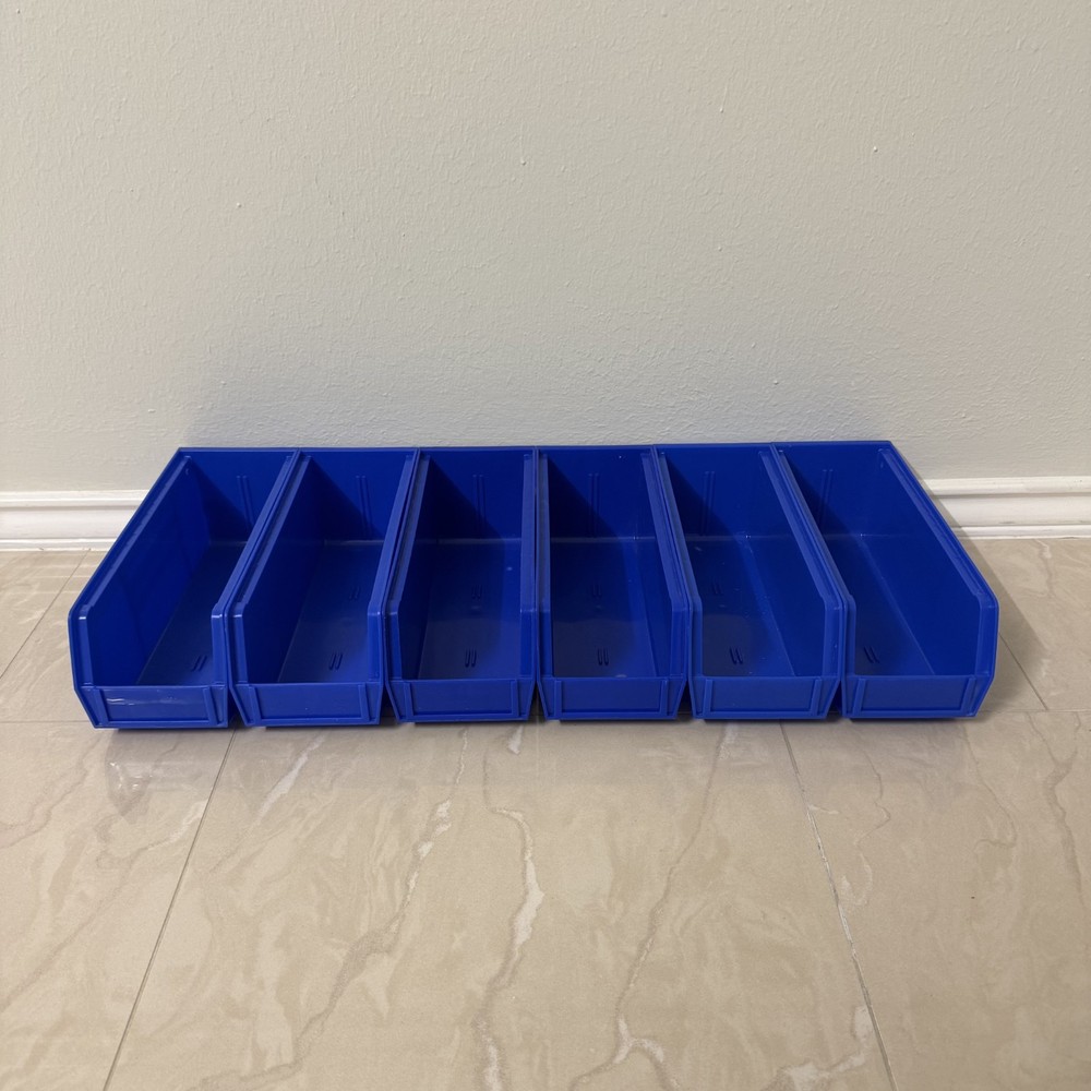 (6 Pack) 30224 AkroBins 11" x 4" x 4" Stackable Storage Container