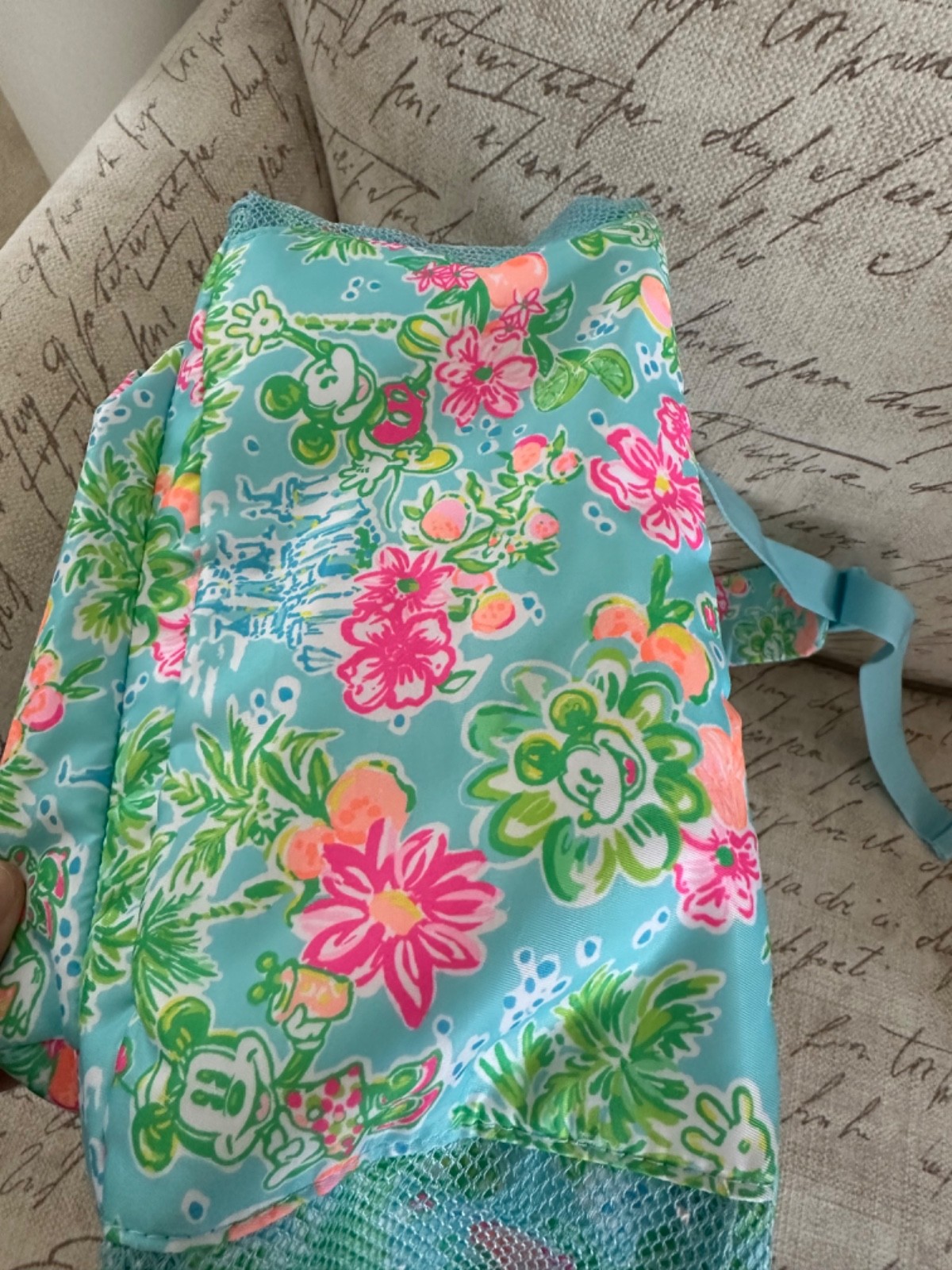 DISNEY PARKS LILLY PULITZER BACKPACK BLUE MICKEY MINNIE