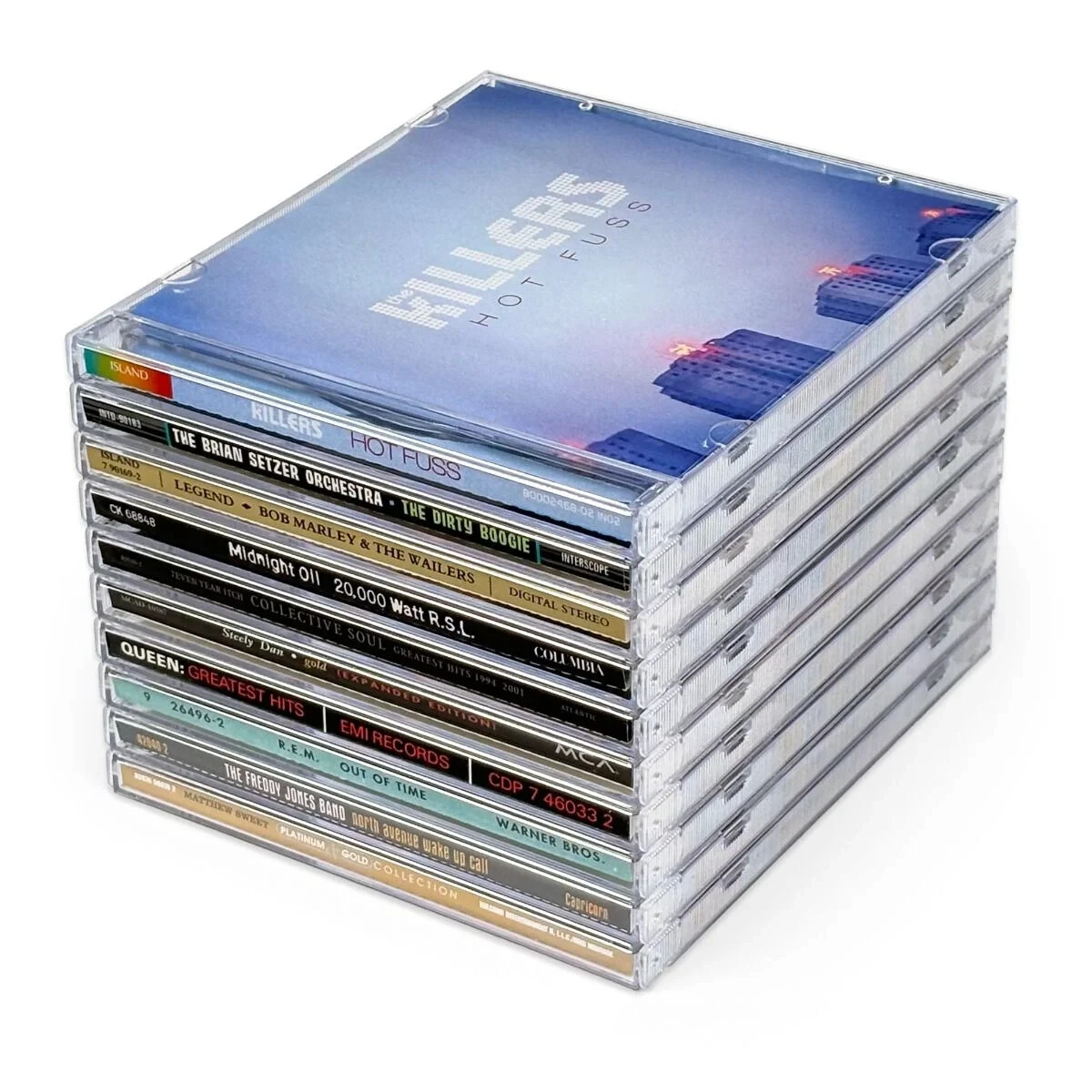 (10-Pack) BCW CD Jewel Cases - Crystal Clear Brand New Empty Compact Disc Cases