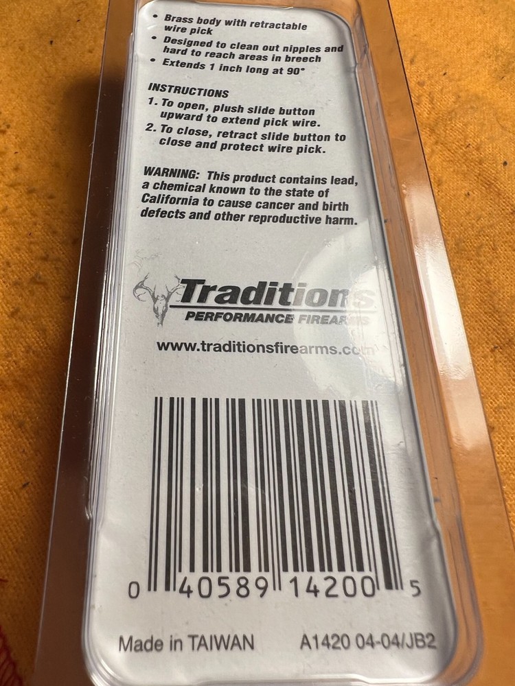 Traditions In-Line Nipple Pick