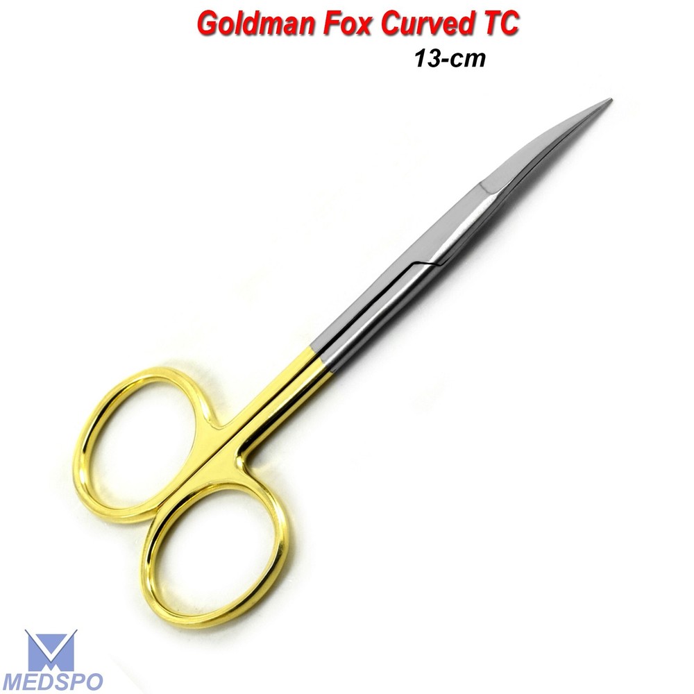 Goldman Fox Scissors Curved TC Operating Suture Dissecting Shear Surgical Tools