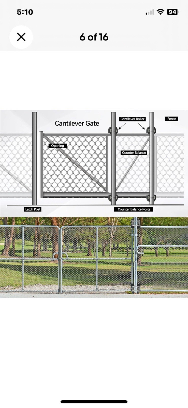 4 Pack Sliding Gate Rollers Cantilever Nylon Wheels For 2-3/8" or 2-1/2" Frame