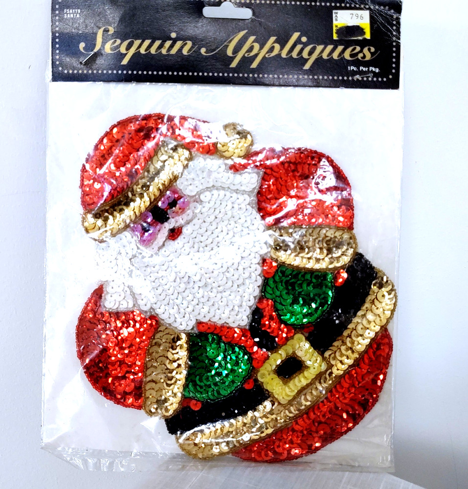 SANTA CLAUS SEQUIN  APPLIQUE