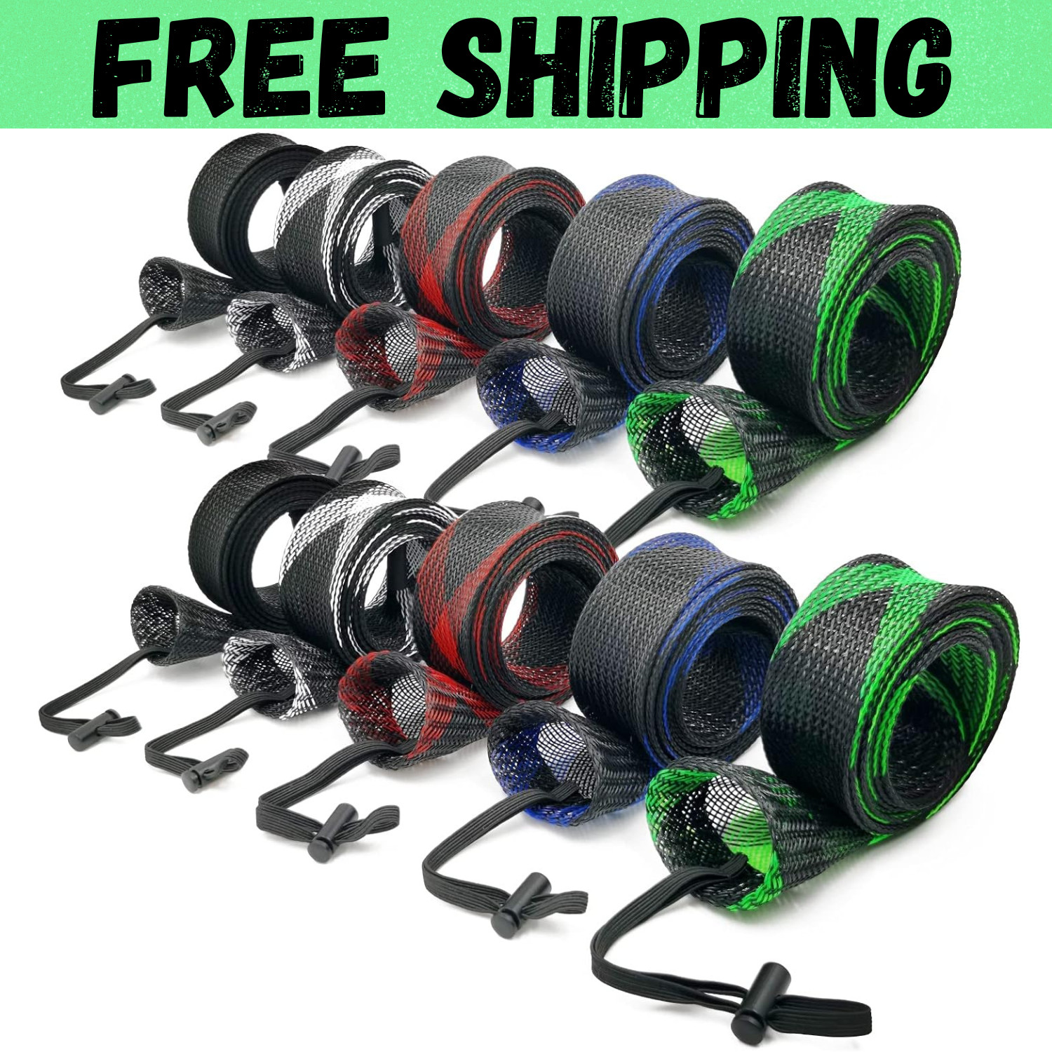 10PCS Fishing Rod Sleeve,Rod Socks for Fishing Poles, Fishing Rod Sleeves Sock C