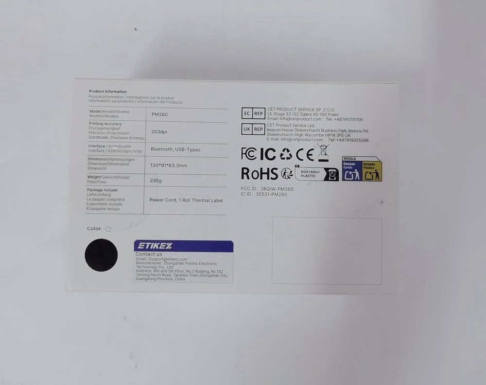 PM260 Thermal Label Maker Machine, 2 Inch Label Maker Bluetooth Label Printer