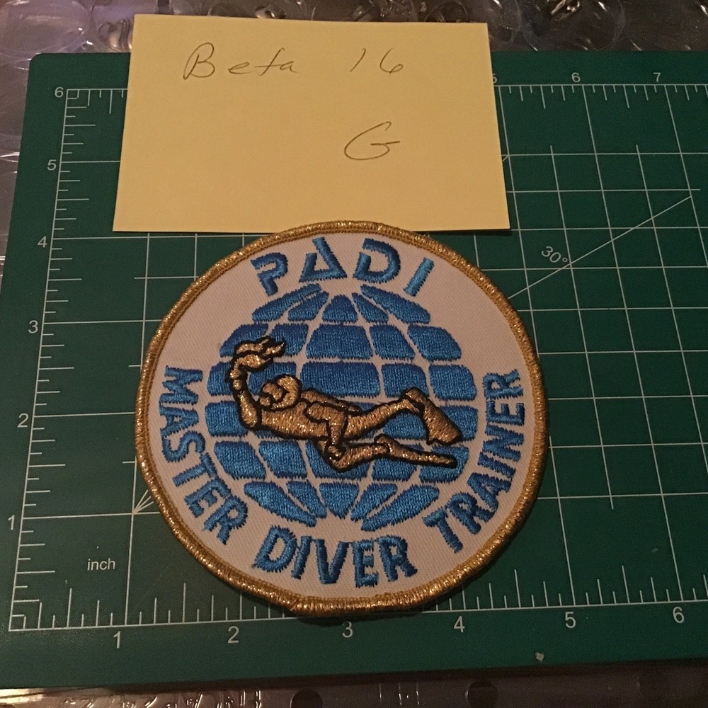 RARE PADI UNDERWATER INSTRUCTOR PATCH - SCUBA DIVE Gold Rim