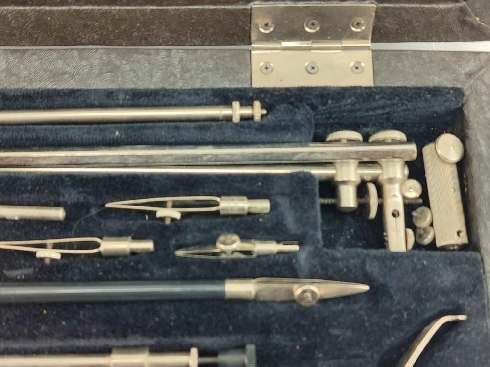 Antique Technical Geometry Maths Drawing Instrument Set Math Complete Set Boxed