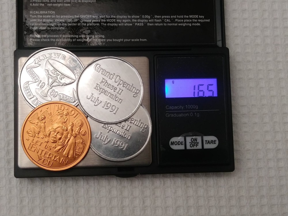 Vintage 4 Tokens All Different #005
