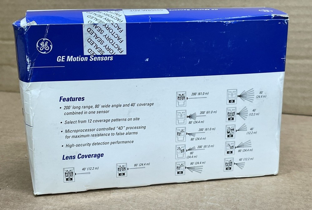 GE 633SIMA-ADT Mirror Optic PIR 200’ Range/Wide Angle 4D Processing Security