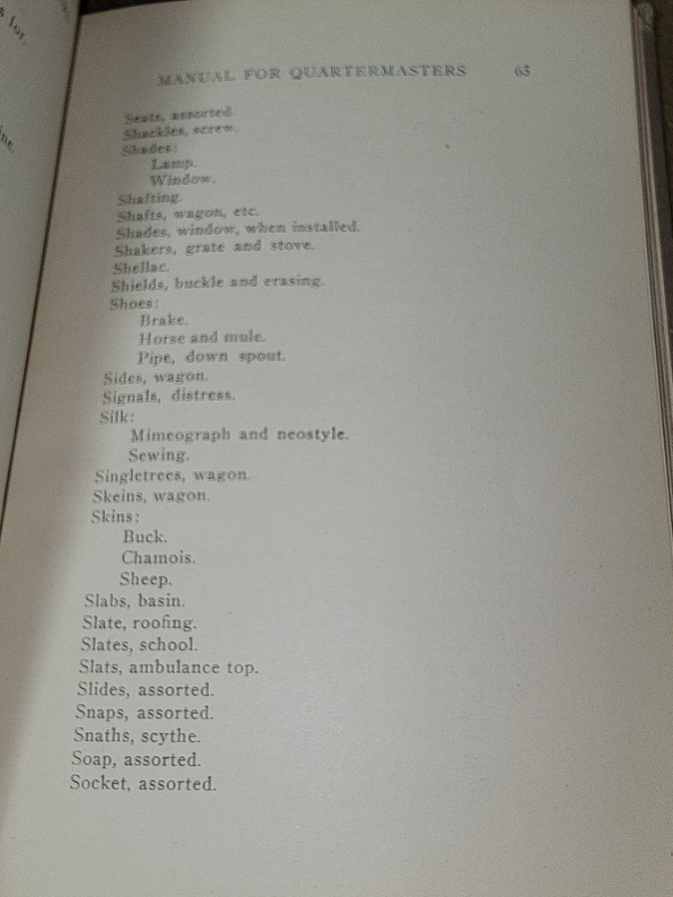 WWI US Army Book for Quartermasters Dated 1916