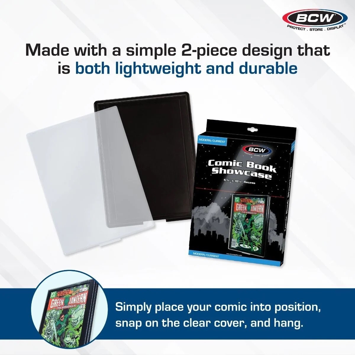 BCW Comic Book Showcase - Framed Display Case - Hangs On Wall - Current Size