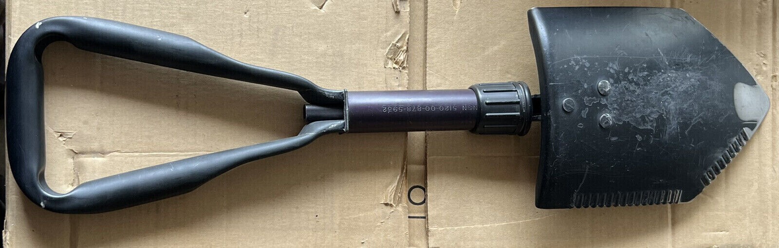 AMES US Military E TOOL ENTRENCHING TOOL SHOVEL & ACU COVER CASE POUCH VGC