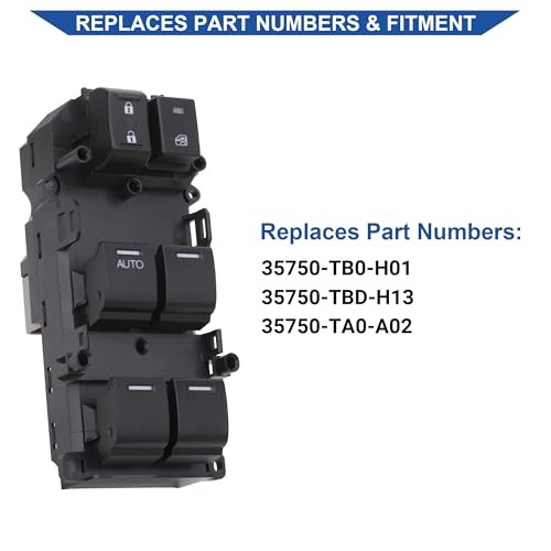 Power Window Switch Control Button, Compatible with Honda Accord 2008-2012,