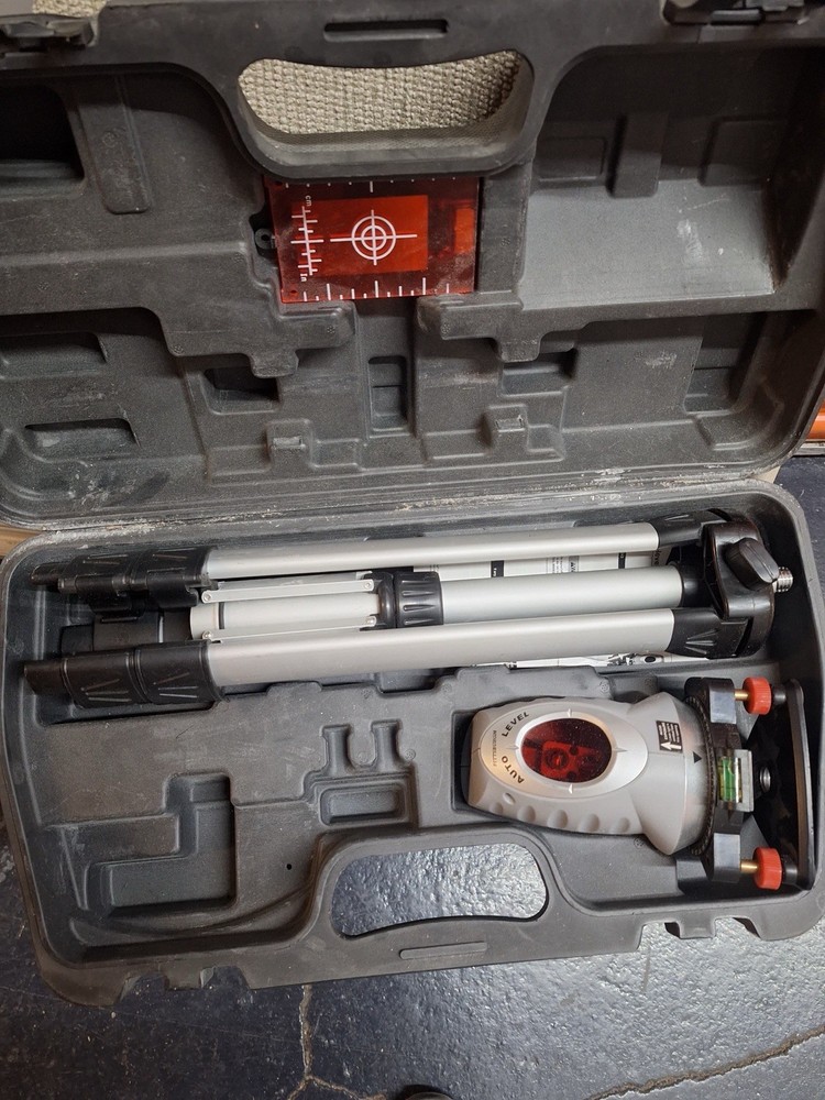 Pittsburgh Rotary Laser Level Auto Level w/ Tripod & Case Working